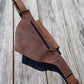 brown leather utility hip belt with backside hidden zip pocket | handmade | Etsy