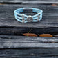 cork bracelet | baby blue | squiggle detail | leatherncharm