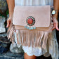 Pale pink | Moroccan suede shoulder bag detachable chain strap | leatherncharm