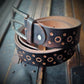 Men's Leather Tooled Belt Circle design