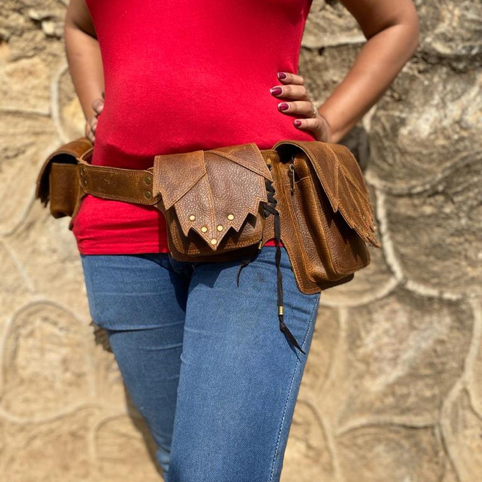 Steampunk Medieval Leather Waist Belt Pouch Fanny Pack Hip Bag Vintage Belt  Bag | eBay